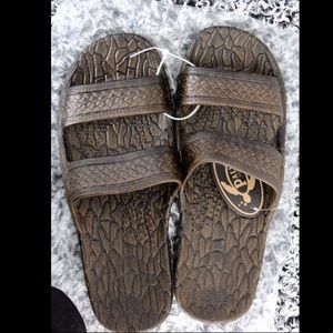 NWT | Pali Hawaii Dark Brown Jandals | Size 9